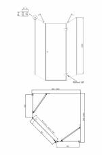 Душевое ограждение  Ambassador Diamond 12011112R (1000x1000x2000), 1 место