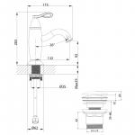 Современный  Для раковины Lemark Prime (LM6106BRG)