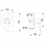 Современный  Для ванны и душа Lemark Mars (LM3523C)