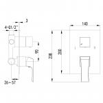 Современный  Для ванны и душа Lemark Unit (LM4527C)