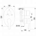 Современный  Для ванны и душа Lemark Atlantiss (LM3228C)