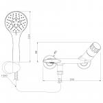 Современный  Для ванны и душа Lemark Wing (LM5302C)