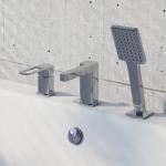 Современный  Для ванны и душа IDDIS Slide на 3 отверстия с керамическим дивертором хром (SLISB30i07)