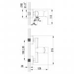 Современный  Для ванны и душа Lemark Plus Factor (LM1603C)