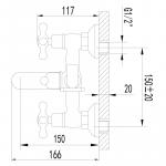 Современный  Для ванны и душа Lemark Standard (LM2102C)