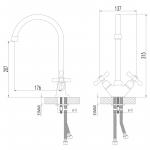 Современный  Для кухонной мойки Lemark Standard (LM2105C)