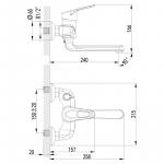 Современный  Для ванны и душа Lemark Luna (LM4114C)