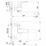 Современный Смеситель Для ванны и душа Lemark Shift (LM4314C)