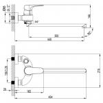 Современный Смеситель Для ванны и душа Lemark Shift (LM4317C)