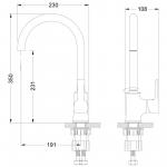 Современный  Для кухонной мойки Lemark Evitta (LM0505C)