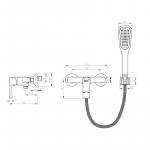 Современный  Для ванны и душа Lemark Ursus (LM7203BL)