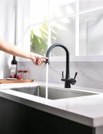 Современный  Для кухонной мойки Lemark Comfort с подключением к фильтру с питьевой водой (LM3075BL)