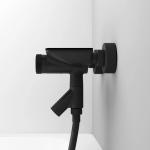 Современный  Для ванны и душа IDDIS Shelfy с управлением Push Control, черный матовый (SHEBLBTi02WA)
