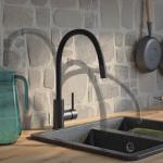 Современный  Для кухонной мойки IDDIS Kitchen 360 черный матовый (K36BLJ0i05)