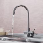 Современный  Для кухонной мойки MIXLINE MLSS-03 202 серый подкл.к фильтру (543624)