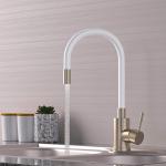 Современный  Для кухонной мойки MIXLINE MLSS-03 25 БЕЛЫЙ гибкий силиконовый излив (542379)