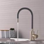 Современный  Для кухонной мойки MIXLINE MLSS-03 25 СЕРЫЙ гибкий силиконовый излив (542381)