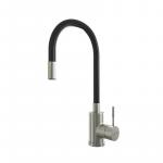 Современный  Для кухонной мойки MIXLINE MLSS-03 25 ЧЕРНЫЙ гибкий силиконовый излив (542377)