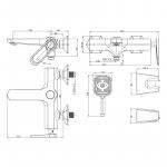 Современный  Для ванны и душа Lemark Prizma (LM3914C)