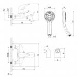 Современный  Для ванны и душа Lemark Poseidon (LM4214C)