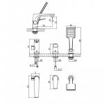 Современный  Для ванны и душа Lemark Bronx (LM3745BL)