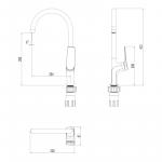 Современный  Для кухонной мойки Lemark Bronx (LM3705GM)