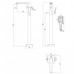 Современный  Для ванны и душа Lemark Bronx (LM3744GM)