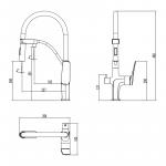 Современный  Для кухонной мойки Lemark Bronx (LM3761GM)