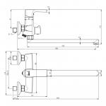 Современный  Для ванны и душа Lemark Ursus (LM7251BL)