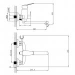 Современный  Для ванны и душа Lemark Flora LM6513C