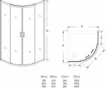 Душевой угол  Veconi RV-02 Pear