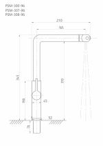 Современный  Для кухонной мойки ПСМ-Профсан STEEL PSM-307-96