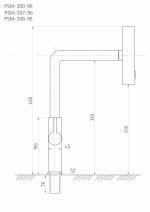 Современный  Для кухонной мойки ПСМ-Профсан STEEL PSM-307-96