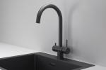 Современный   GRANULA Kitchen Space 7104, ЧЕРНЫЙ МАТОВЫЙ