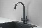 Современный   GRANULA Kitchen Space 7104, ГРАФИТ МАТОВЫЙ